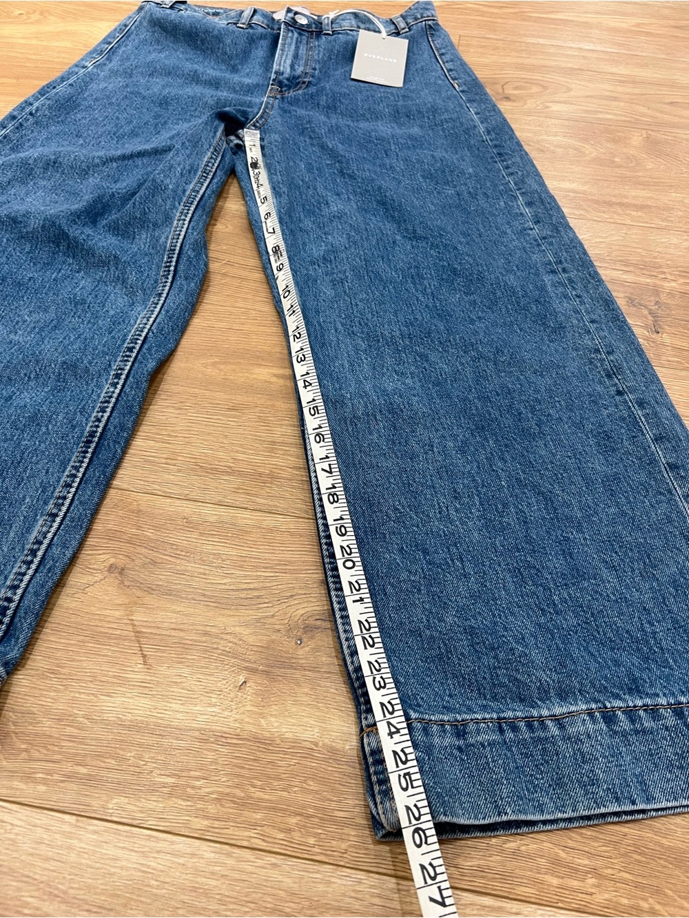 Everlane The Wide Leg Crop Blue Jeans Ankle Size 29 Women NWT - Picture 8 of 10
